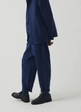 Alfie in de massa geverfde broek met visgraatmotief