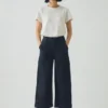 Annie biologische denim Jeans met knoop aan de zijkant