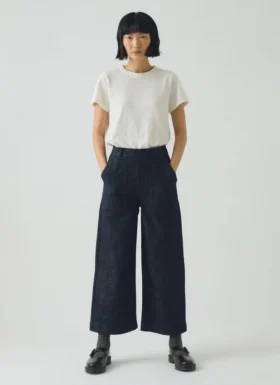 Annie biologische denim Jeans met knoop aan de zijkant