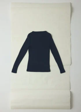 Aster T-shirt met hoge hals van wol en lyocell