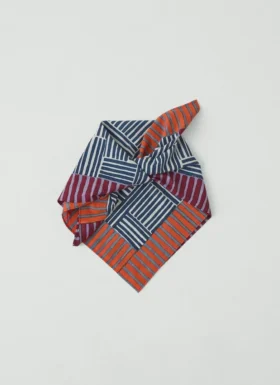 Bandana met patchworkstrepen en blokprint