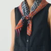 Bandana met patchworkstrepen en blokprint