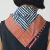 Bandana met patchworkstrepen en blokprint