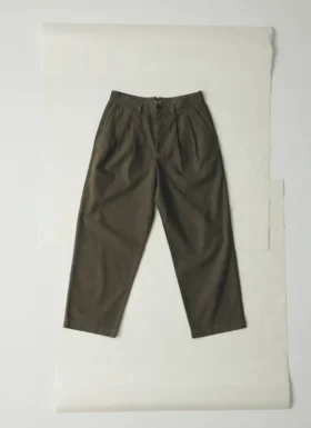 Bill katoenen canvas broek met wijde pijpen