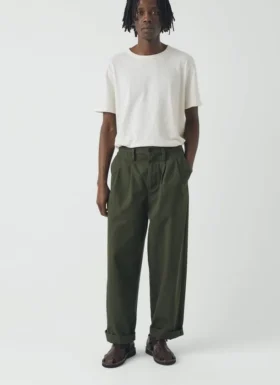 Bill katoenen canvas broek met wijde pijpen