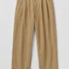 Bill katoenen canvas broek met wijde pijpen