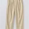 Bill katoenen canvas broek met wijde pijpen