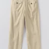 Bill katoenen canvas broek met wijde pijpen