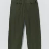 Bill katoenen canvas broek met wijde pijpen
