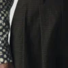 Bill Sketch geruite katoen-wol broek