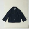Biologisch indigo denim jas met wijde mouwen