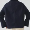 Biologisch indigo denim jas met wijde mouwen
