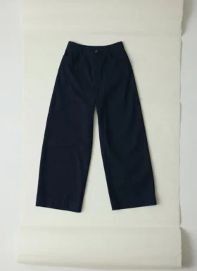 Denim broek met wijde pijpen
