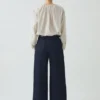 Denim broek met wijde pijpen