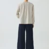 Denim broek met wijde pijpen
