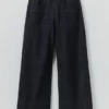 Denim broek met wijde pijpen