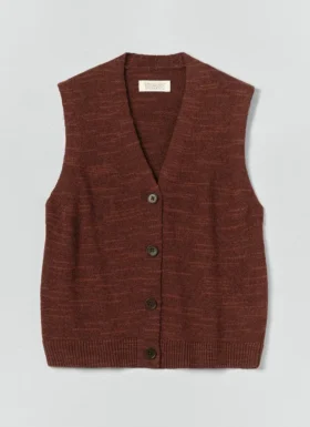 Fijn gebreide linnen-katoenen tanktop