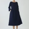 Freya Indigo Twill-jurk