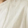 Geborduurde katoenen voile jurk