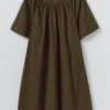 Gerimpelde katoenen twill jurk
