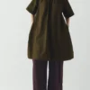 Gerimpelde katoenen twill jurk