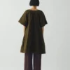 Gerimpelde katoenen twill jurk
