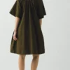 Gerimpelde katoenen twill jurk