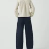 Gevoerde indigo denim broek