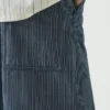 Hickory gestreepte denim broek met wijde pijpen