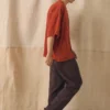 Alfie kledinggeverfde linnen broek