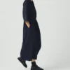 Indigo katoenen twill overhemdjurk