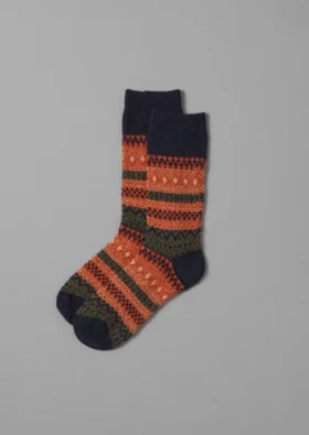Jacquard-wollen sokken