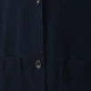 Japanse denimmantel met verlaagde schouders