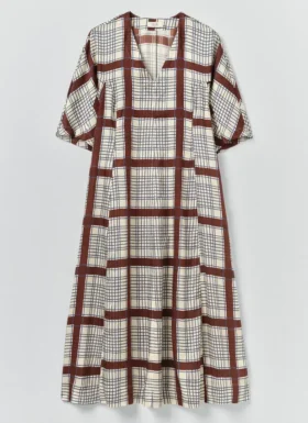 Jurk met tafelkleedprint