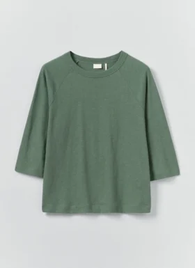 Katoen-hennep raglan-T-shirt