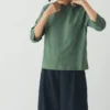 Katoen-hennep raglan-T-shirt