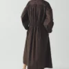 Katoen jurk met contrasterende smock