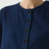 Katoenen jersey T-shirt met knoopsluiting