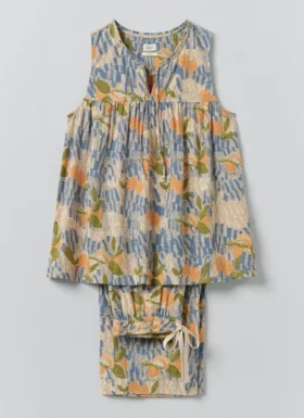 Katoenen pyjama’s met picknickprint
