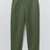 Katoenen twill broek, geverfd in de massa