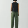 Katoenen twill broek, geverfd in de massa