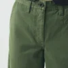 Katoenen twill broek, geverfd in de massa