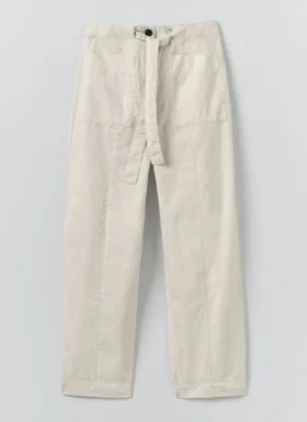 Katoenen twill broek met riem