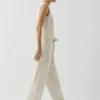 Katoenen twill broek met riem