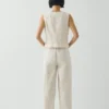 Katoenen twill broek met riem