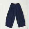 Katoenen twill broek met wijde pijpen