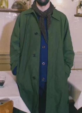 Trenchcoat van gewaxt katoen