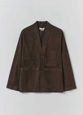 Kledingstukgeverfd katoenen twill jasje