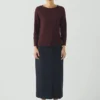 Lia katoenen T-shirt met boothals