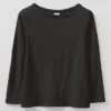 Lia katoenen T-shirt met boothals